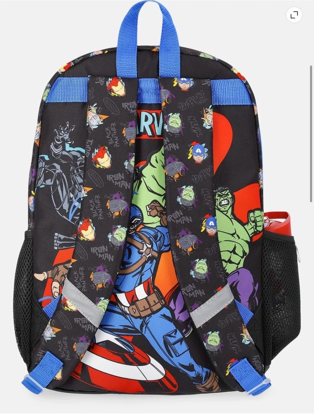 Marvel Blue & Red Avengers Kids Backpack with Character Graphic
